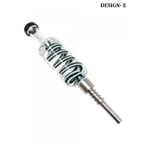 High Point Glass Nector Collector Set Glycerin Filled W/ Coil Perc - [HPG111]